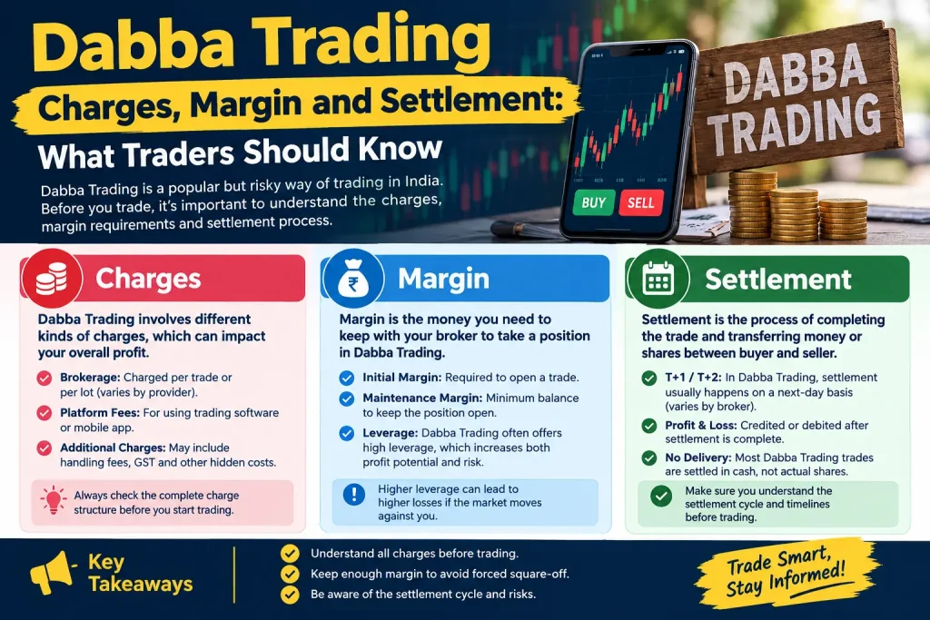 Dabba Trading Charges, Margin and Settlement explained for traders
